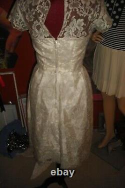 Natalie Wood Personally Owned & Worn 1960's White Lace Wiggle Dress from Warner