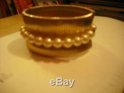 Natalie Wood Personally Owned & Worn Gold Thick Metal Bracelet from Costumer