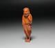 Netsuke Fisherman Yellow Yang Wood Carving From Japanese Antiques #286