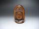 Netsuke Kannon Yellow Yang Wood Carving From Japanese Antiques #201