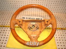 OEM Porsche 03-10 Cayenne Olive wood sandbeige leather Steering 1 Wheel, No bag