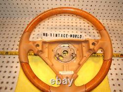 OEM Porsche 03-10 Cayenne Olive wood sandbeige leather Steering 1 Wheel, No bag