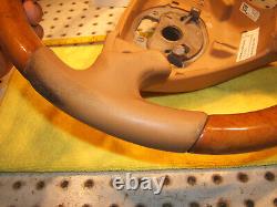 OEM Porsche 03-10 Cayenne Olive wood sandbeige leather Steering 1 Wheel, No bag