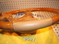 OEM Porsche 03-10 Cayenne Olive wood sandbeige leather Steering 1 Wheel, No bag