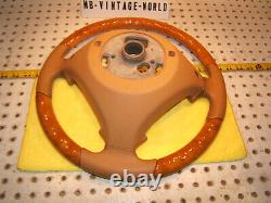 OEM Porsche 03-10 Cayenne Olive wood sandbeige leather Steering 1 Wheel, No bag