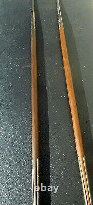 OLD TWO AFRICAN SPEARS FROM MADAGASCAR, CIRCA 1930, IRON AND WOOD, sagaie lance