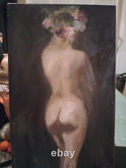 Oil painting, Nude, from life, Classical art techniques on wood panel, Original