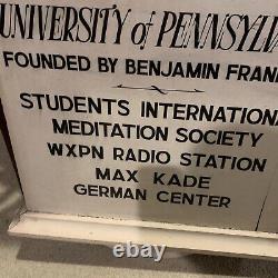 Old 1950's Sign from University of Pennsylvania, Heavy wood but ready to hang