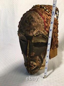 Old Kuba Ngaady Wooden Mask from the Congo Beads & Cowries Tribal African Art