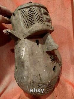 Old Makonde Mask from Tanzania Great Details Authentic African Wood Art