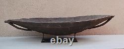Old New Guinea Carved Wooden Ramu River Bowl 19thC with patina from years of use