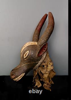 Old, Tribally used African BOBO Antelope Mask from Gurunsi Burkina Faso ADE3