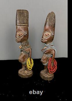 Old, Tribally used Yoruba Ibeji (Twins) Figure From The Tribe of Nigeria