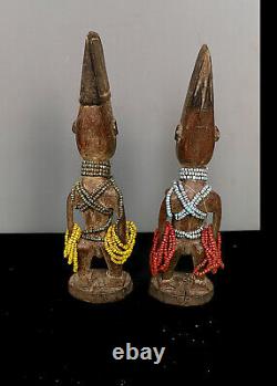 Old, Tribally used Yoruba Ibeji (Twins) Figure From The Tribe of Nigeria Ade 3