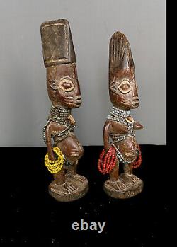 Old, Tribally used Yoruba Ibeji (Twins) Figure From The Tribe of Nigeria Ade 3