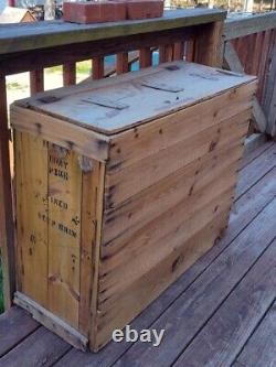 Old Vintage Store HAT Shipping Crate Box Bin Made Of Wood From 1920's Antique