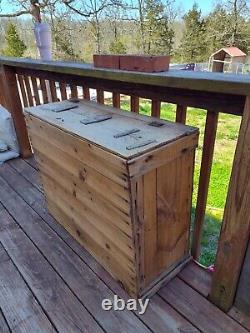 Old Vintage Store HAT Shipping Crate Box Bin Made Of Wood From 1920's Antique