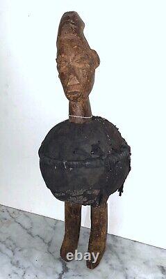 Old Yaka People Wood And Fabric Fetish Statue Of A Male Figure From Congo