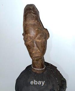 Old Yaka People Wood And Fabric Fetish Statue Of A Male Figure From Congo
