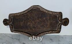 Old Yoruba People Large Carved Wood Tray With Gorgeous Design From Nigeria