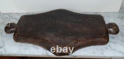 Old Yoruba People Large Carved Wood Tray With Gorgeous Design From Nigeria