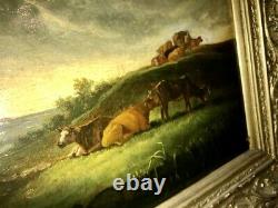 Old master cow painting signed Cuyp. 1600s. From a Castle! Aelbert Cuyp