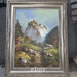 Orginal Oil Painting From John Z Wood With Old Stucco Frame From 1846-1919