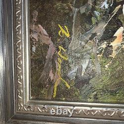 Orginal Oil Painting From John Z Wood With Old Stucco Frame From 1846-1919