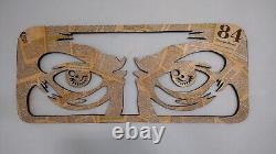 Original 1984 collage art, Big Brother eyes wood cutout + pages from book