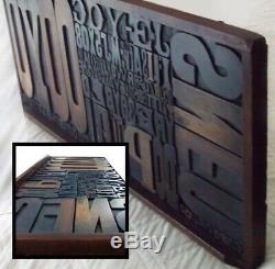 Original Antique Wood Block Letters Set / Typeset Drawer from 1950s Art Gallery