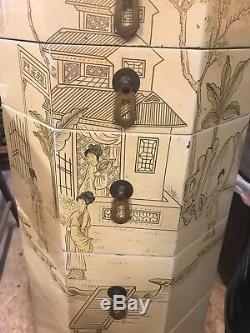 Original Asian Vintage Antique Jewelry Armoire Box from Thailand