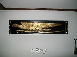 Original From Carver Eagle Wood Carving Carrying A Civil War Sword To Battle