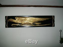 Original From Carver Eagle Wood Carving Carrying A Civil War Sword To Battle