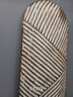 Original Handcarved Wood African Shield From Rwandan 48 X 11 X 1.5