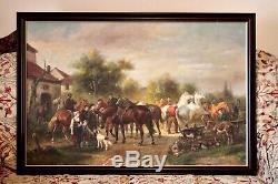 Original Large Framed Oil Painting from'The Heritage Collection' by Dave Wood