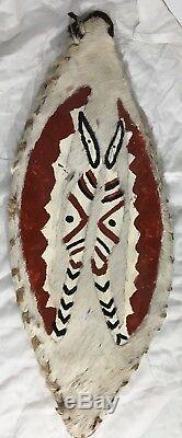 Original Maasai Tribal Fur Leather, And Wood Warrior Shield From Kenya Africa