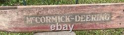 Original McCormick Deering Wood Advertising Sign Piece From Farm Equipment Rare