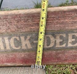 Original McCormick Deering Wood Advertising Sign Piece From Farm Equipment Rare