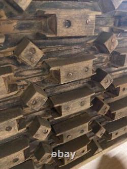Original Old Antique Carved Wood Mould from India Upcycled into a Feature
