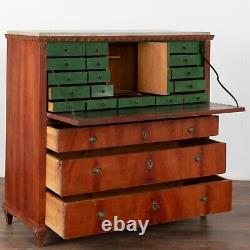 Original Painted Pine Secretary Bureau from Sweden, dated 1847