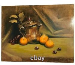 Original Painting Teapot art oil still life realism Ooak Listed By artist USA