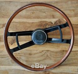 Original VDM PORSCHE 911 Wood Steering Wheel & Butterfly Horn Button (from 1965)