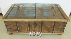 Original Vintage Coffee Table Trunk from India