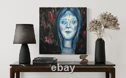 Original acrylic expressionist painting on wood direct from artist