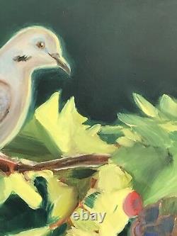 Original oil painting Dove Bird vineyard garden Art Listed By artist Artettina
