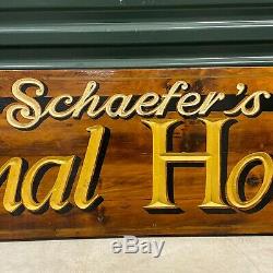 Original vintage Schaefer's Canal House wood sign from Chesapeake City Maryland