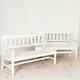 Pair, Antique White Painted Narrow Benches From Sweden