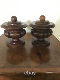 Pair Antique Wood Finials purchased from Caroline Faison Antiques