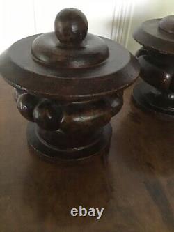 Pair Antique Wood Finials purchased from Caroline Faison Antiques