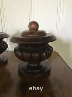 Pair Antique Wood Finials purchased from Caroline Faison Antiques